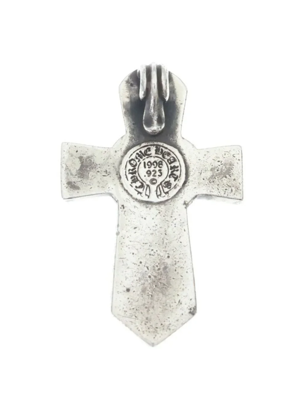 Chrome Hearts Vulcan Cross Small Silver Necklace
